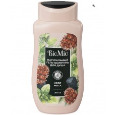 BioMio Гель-шампунь мужской для душа 250мл Мята и кедр BIO SHOWER BODY&HAIR GEL